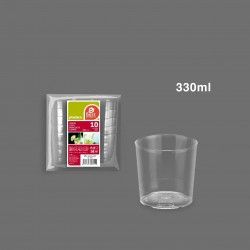 Copo Plastico Incolor 330ml Pack 10
