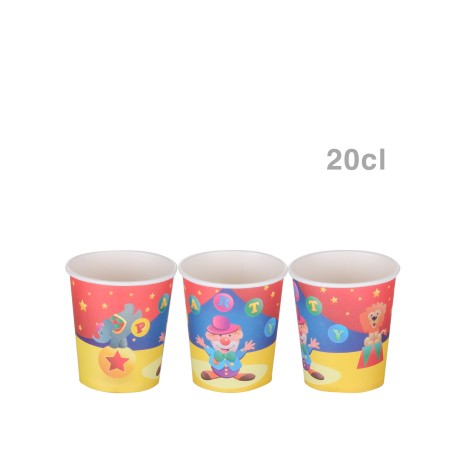 Copo Cartão Palhaço 200ML Pack 25 - Image product