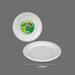 Prato Carto Biodegradvel 25cm Pack 5