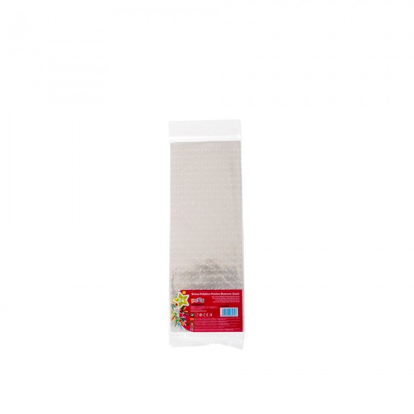 Saco Plástico Pontos Brancos 15X40CM Pack 24 Saco Plástico Pontos Brancos 15X40CM Pack 24