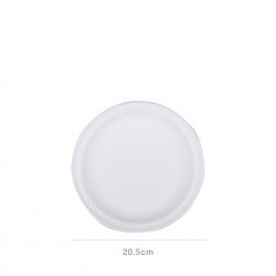 Prato Carto Biodegradvel Raso 20.5CM Pack 5