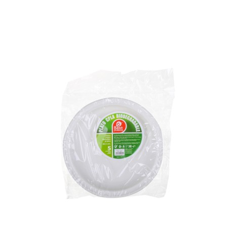 Prato Cartão Biodegradável Raso 20.5CM Pack 5 - Image product