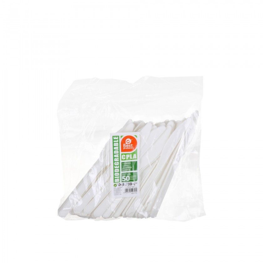 Faca Plástico Biodegradável 15.7CM Pack 10 Faca Plástico Biodegradável 15.7CM Pack 10