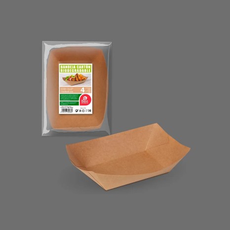 Bandeja Cartão Kraft 17X9.5X5.5CM Pack 4 - Image product