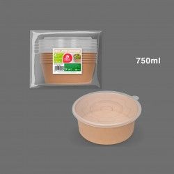 Recipiente Carto com Tampa 750ML Pack 4
