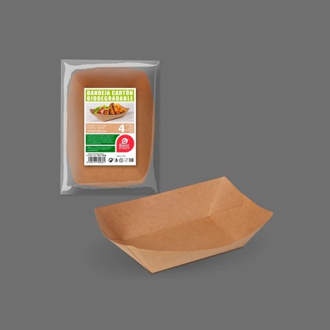 Bandeja Cart�o Kraft 13.7X8.7X5.5CM Pack 4 - Image product