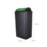 Balde com Tampa Basculante Verde 42l 65X36X30cm Balde com Tampa Basculante Verde 42l 65X36X30cm