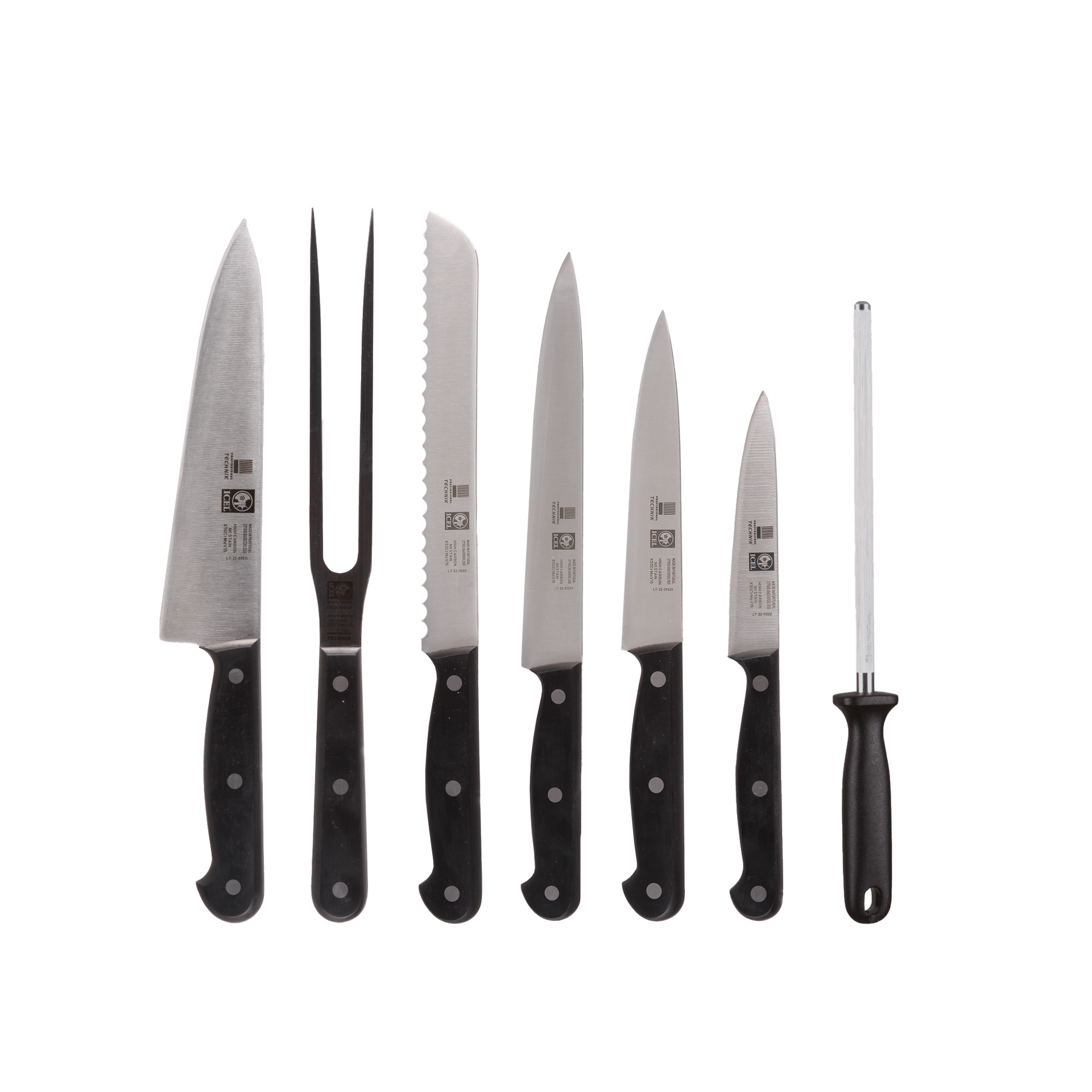 Bloco Facas Icel Technik 7 Peças