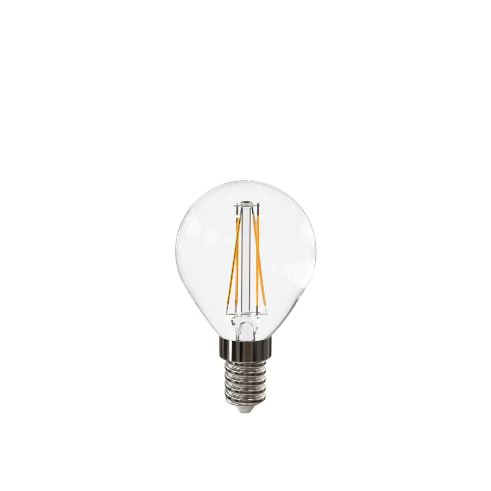 L�mpada Led Filamento Esf�rica E14 4W Luz Quente