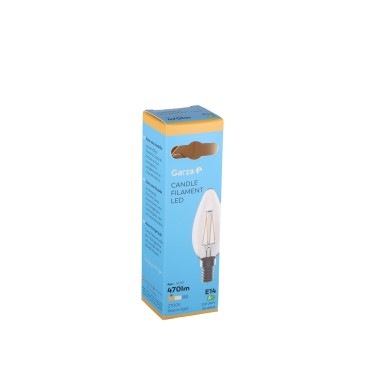 Lâmpada Led Filamento Vela E14 4W Luz Quente