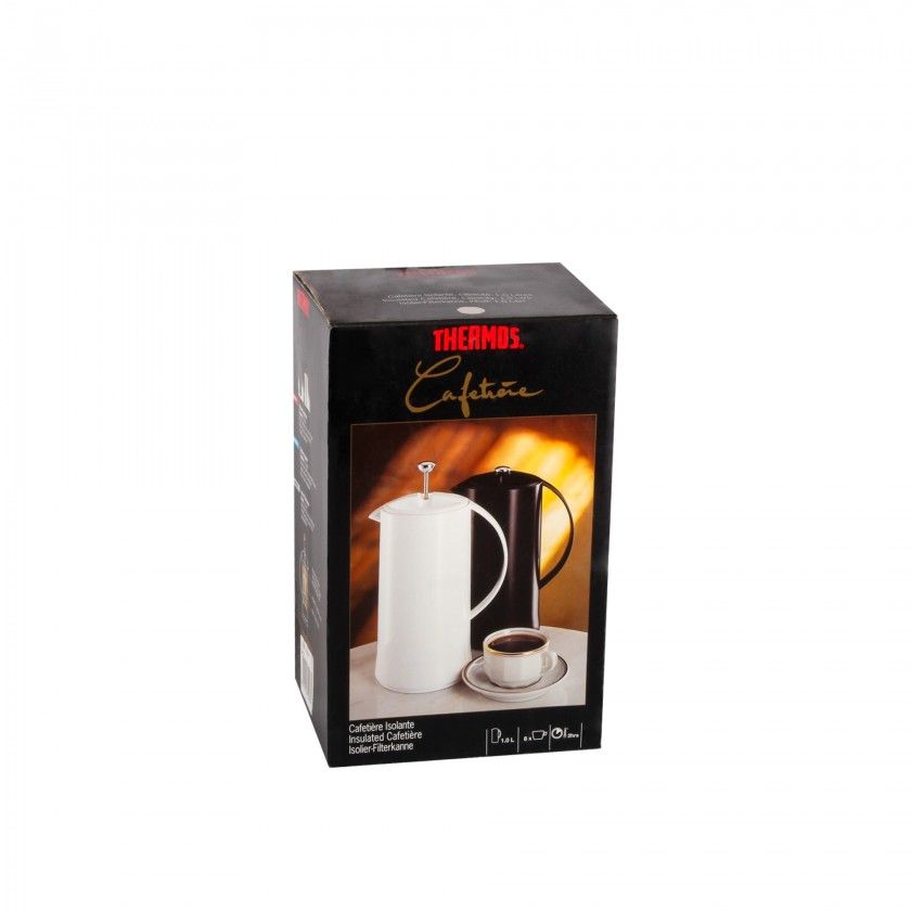 Cafeteira Thermos Branca 1000ml 11.5X13X24cm Cafeteira Thermos Branca 1000ml 11.5X13X24cm