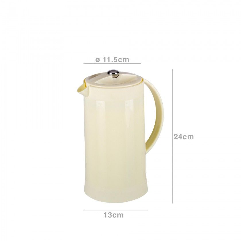 Cafeteira Thermos Branca 1000ml 11.5X13X24cm Cafeteira Thermos Branca 1000ml 11.5X13X24cm