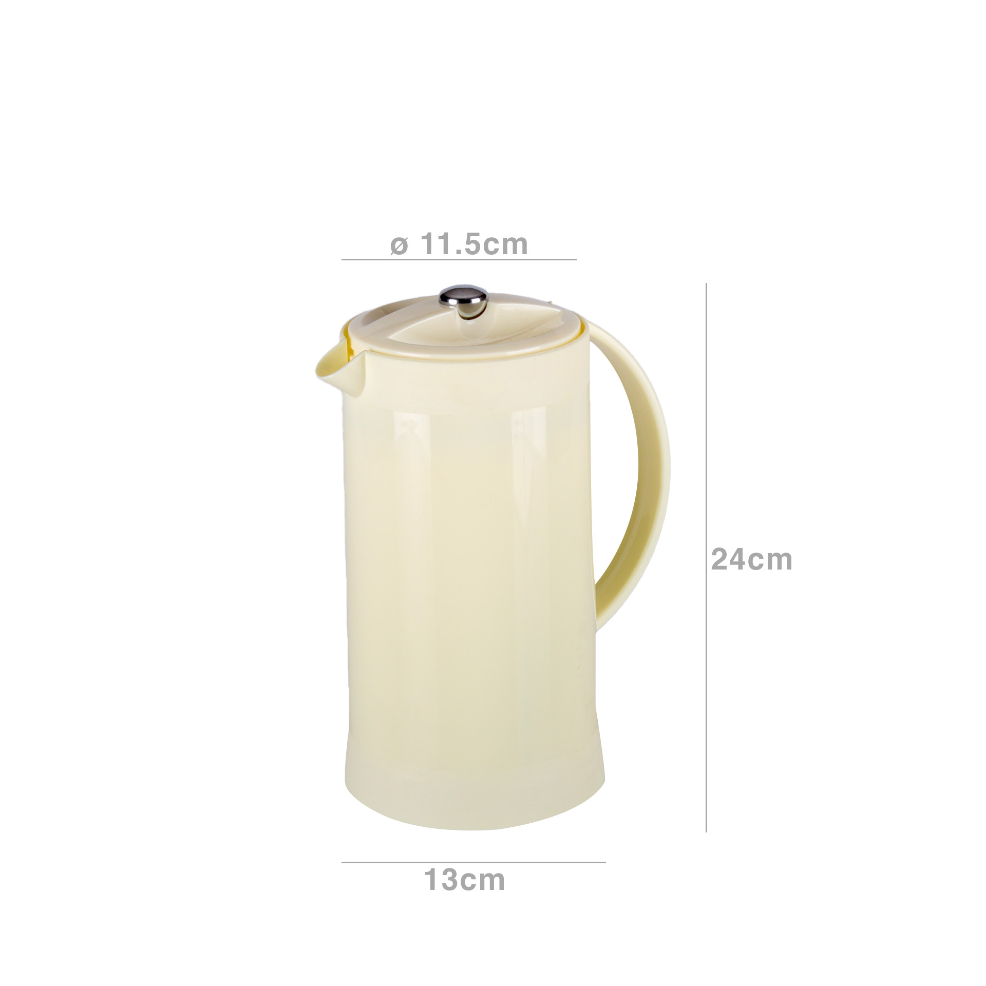 Cafeteira Thermos Branca 1000ml 11.5X13X24cm