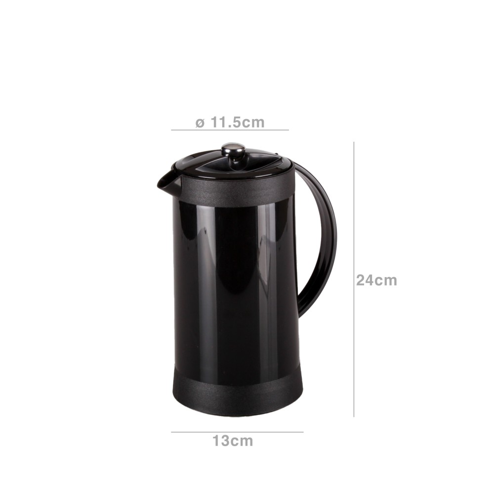 Cafeteira Thermos Preta 1000ml 11.5X13X24cm