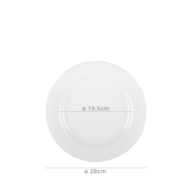 Prato Raso Duo Branco 28CM