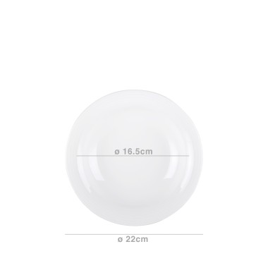 Prato Sopa Duo Branco  22CM