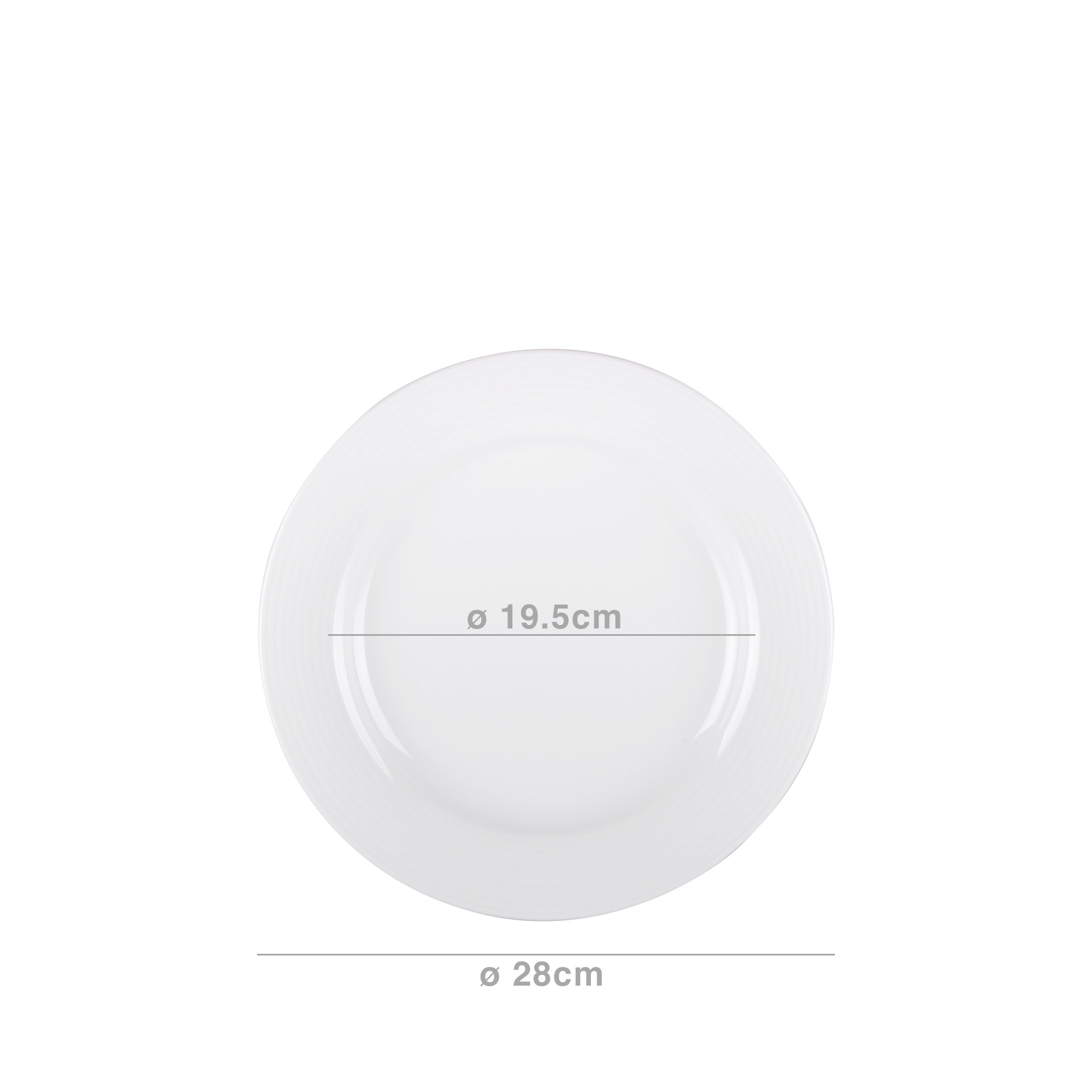 Prato Raso Duo Branco 28CM