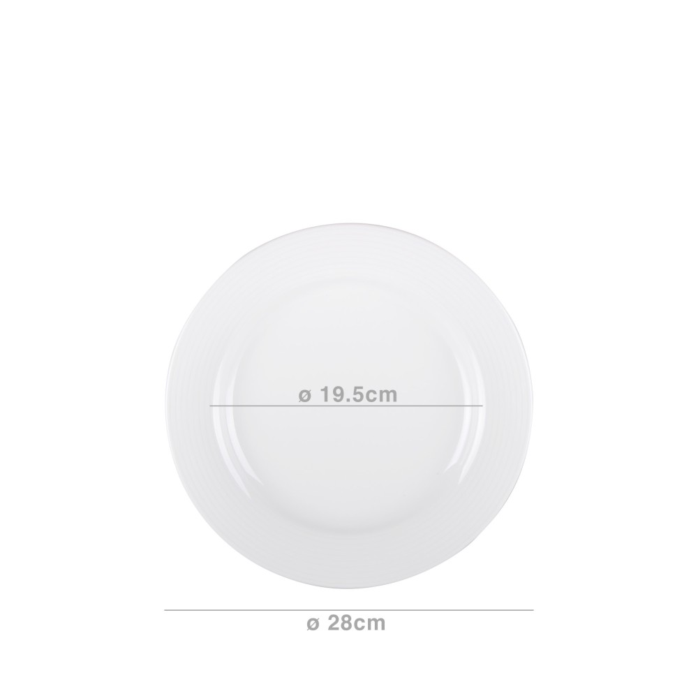 Prato Raso Duo Branco 28CM