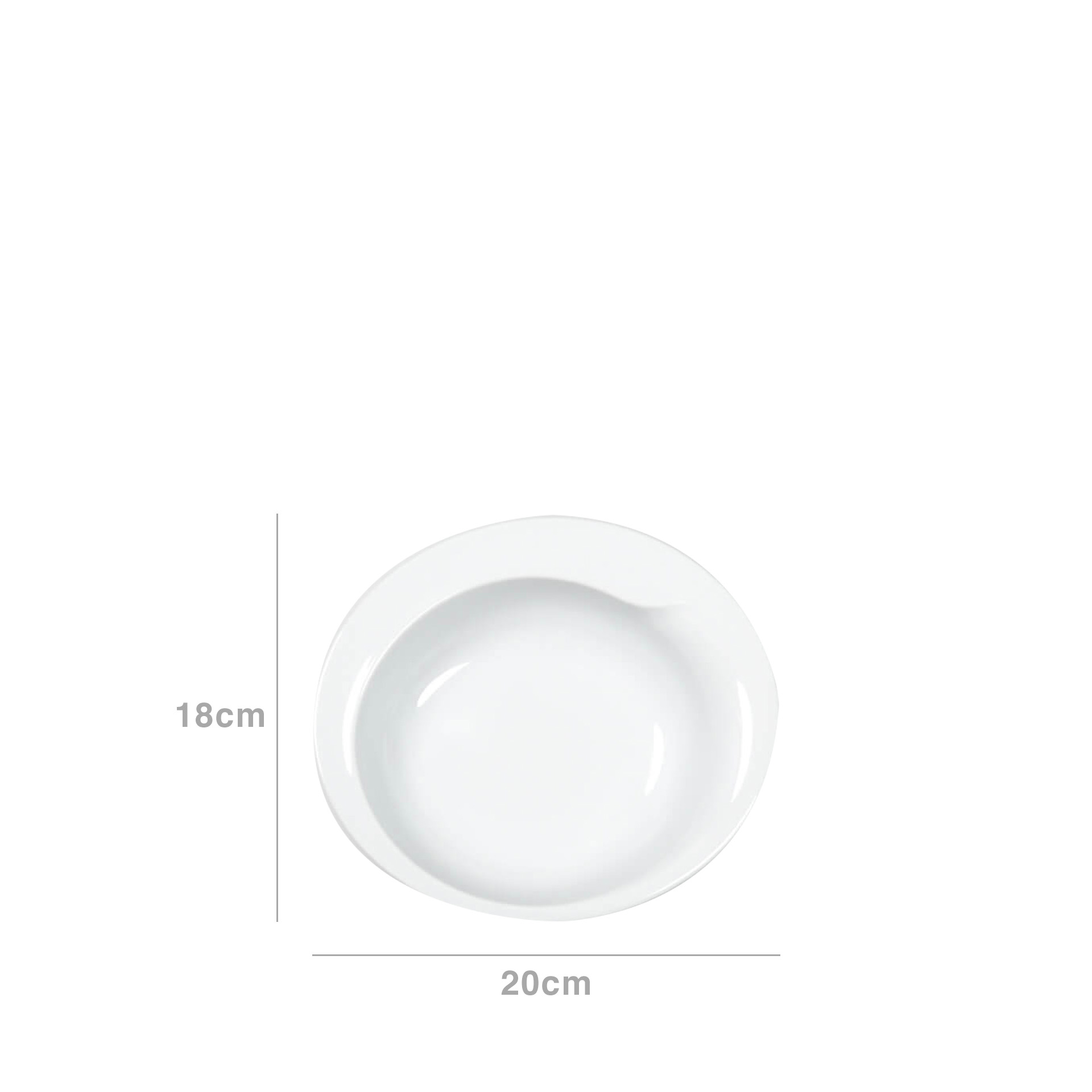 Prato Fundo Boheme Branco 20X18X5CM