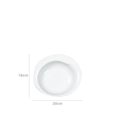 Prato Fundo Boheme Branco 20X18X5CM