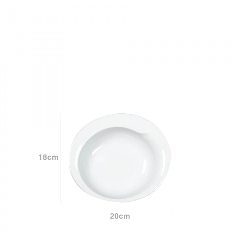 Prato Fundo Boheme Branco 20X18X5CM Prato Fundo Boheme Branco 20X18X5CM