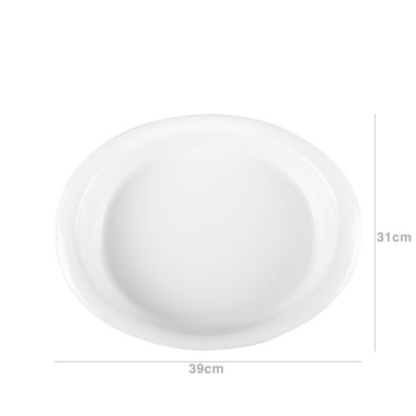 Tabuleiro Forno Duo Oval Branco 39X31CM