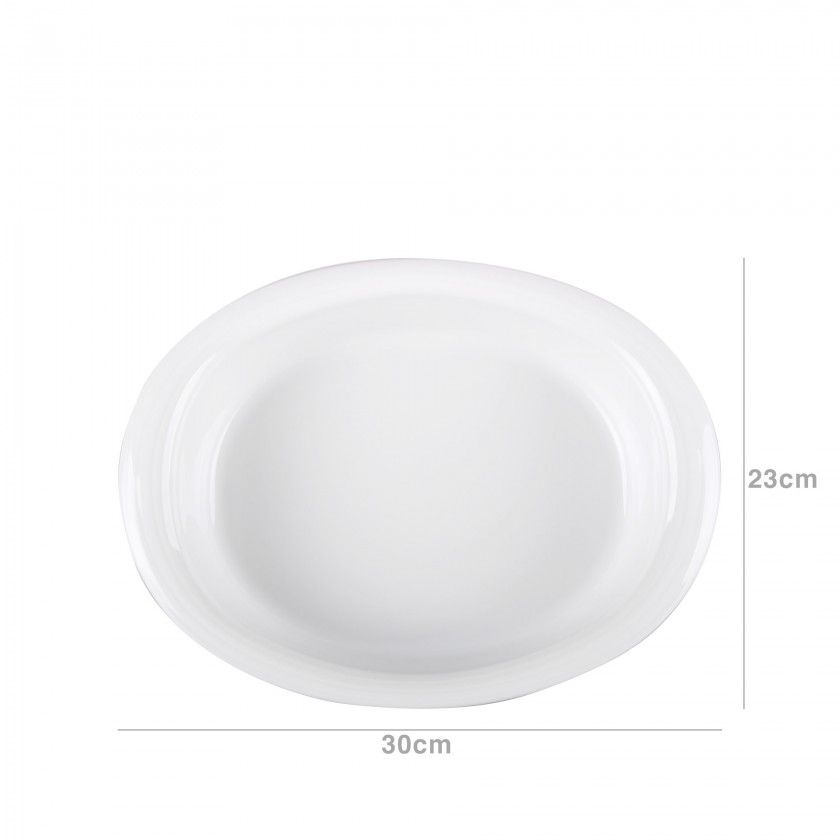 Tabuleiro Forno Duo Oval Branco