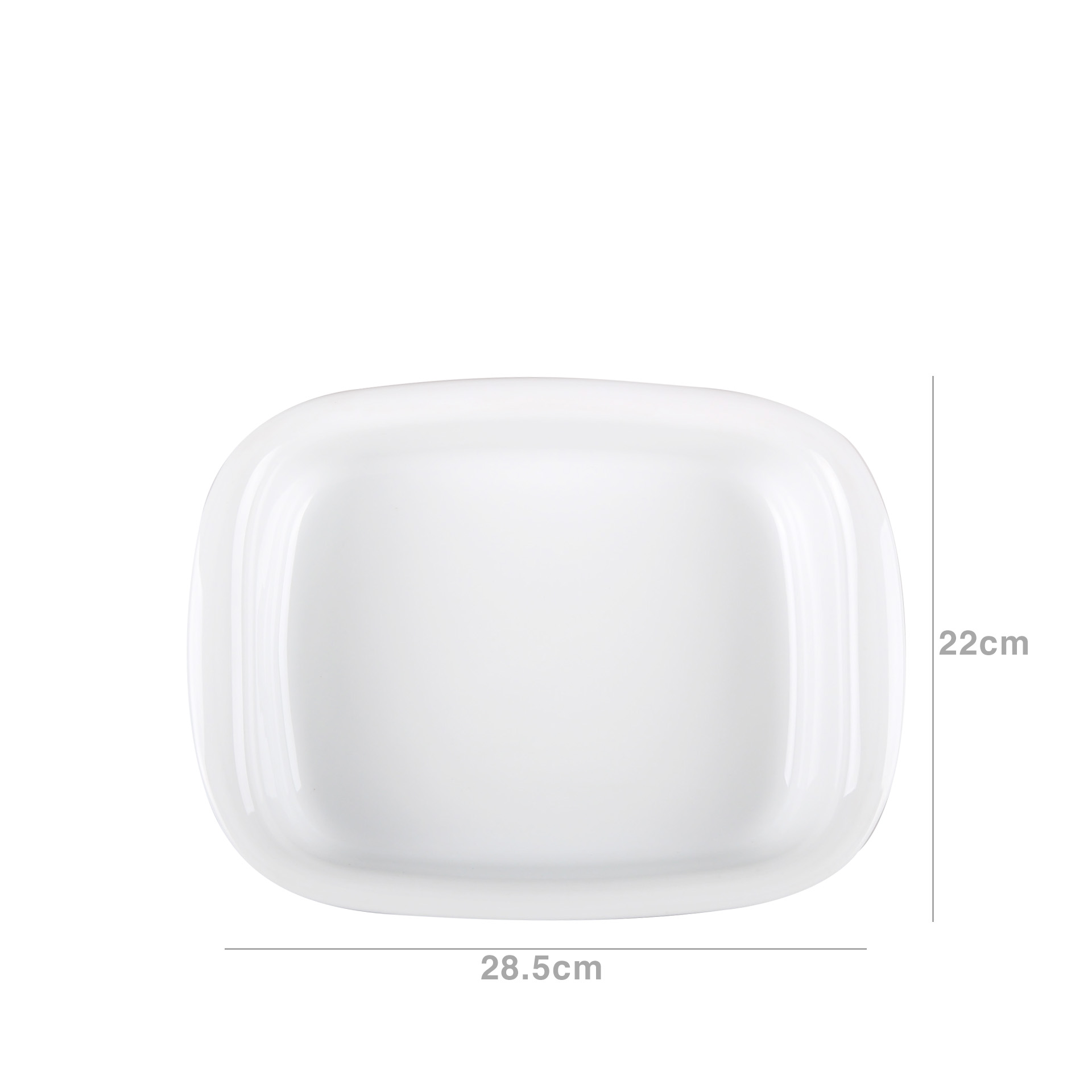 Tabuleiro Forno Duo Retangular Branco 28.5X22CM