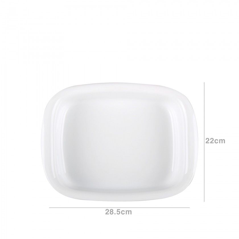 Tabuleiro Forno Duo Retangular Branco 28.5X22CM Tabuleiro Forno Duo Retangular Branco 28.5X22CM