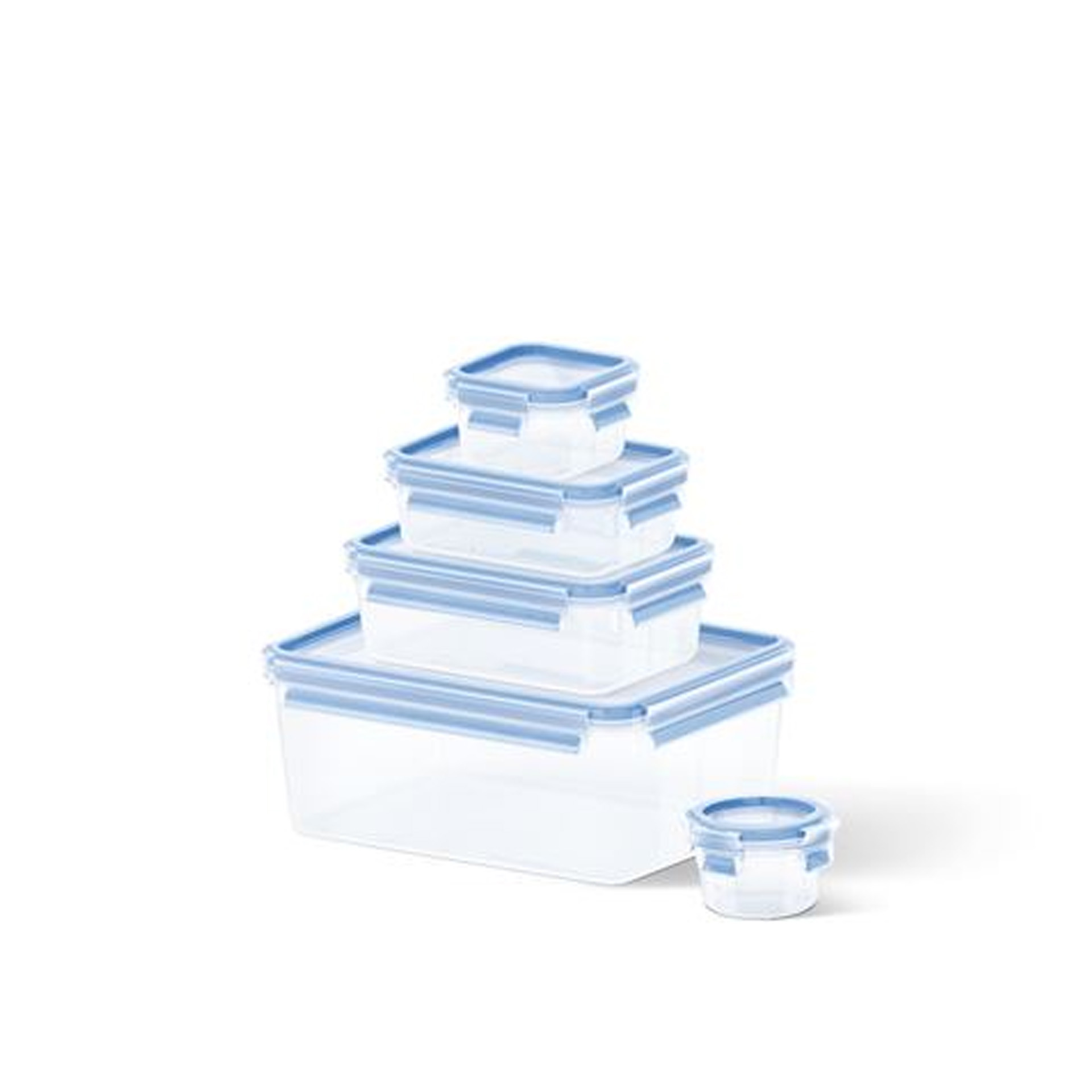 Caixa Hermética Tefal Plástica Masterseal Fresh 3700+1000+550+250+150ml