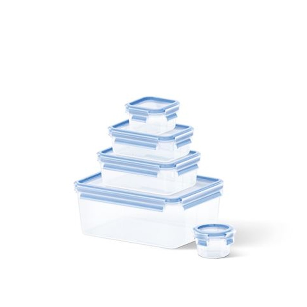 Caixa Hermética Tefal Plástica Masterseal Fresh 3700+1000+550+250+150ml