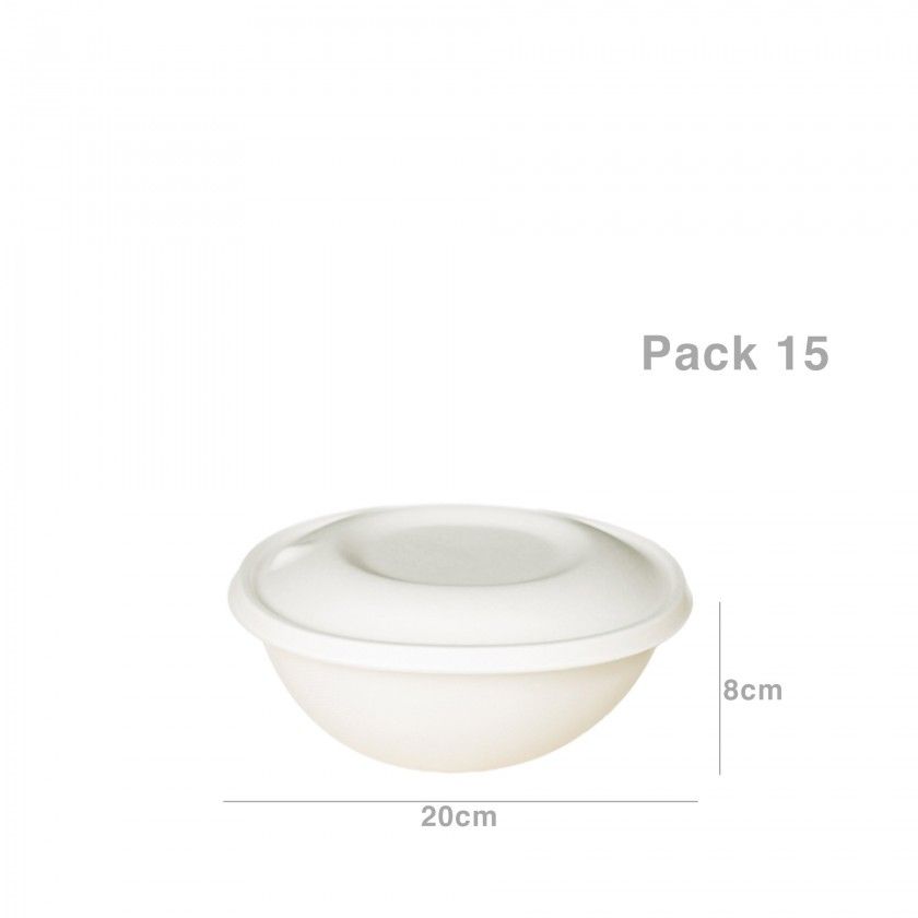 Caixa Catering Eko com Tampa 1400ML 20X19X8CM Pack 15