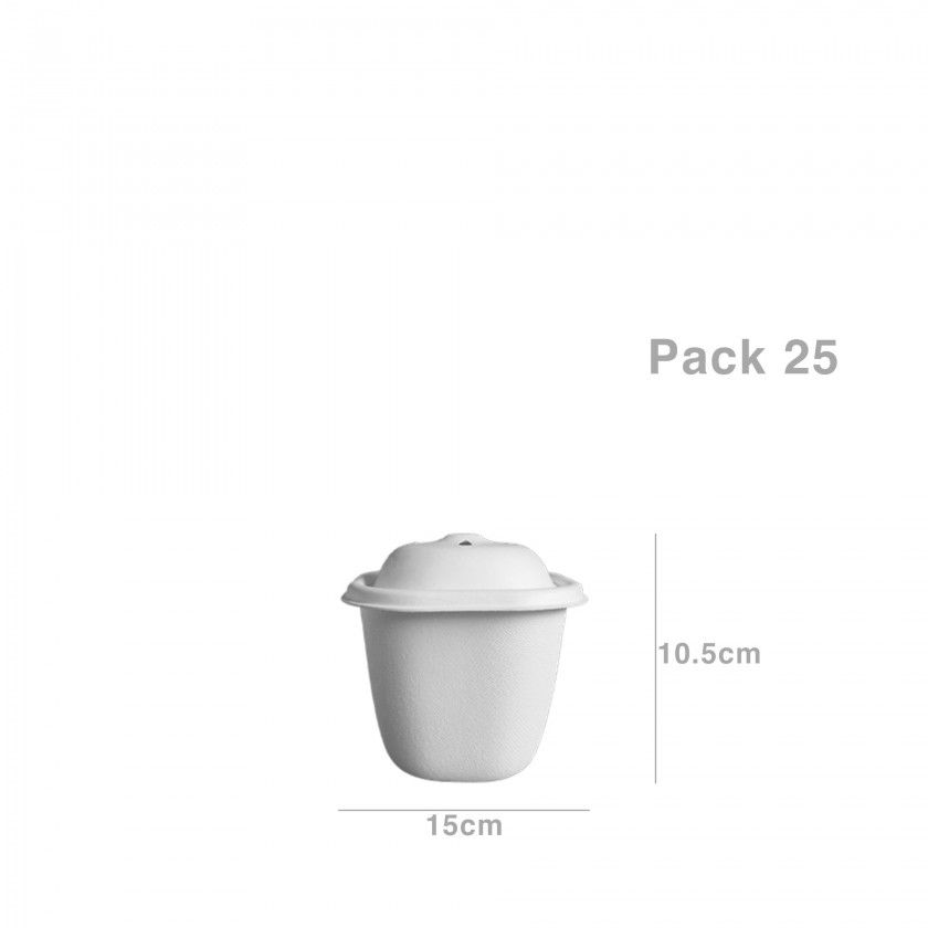 Caixa Hambrger Eko 400ML 10X10X9.5CM Pack 25