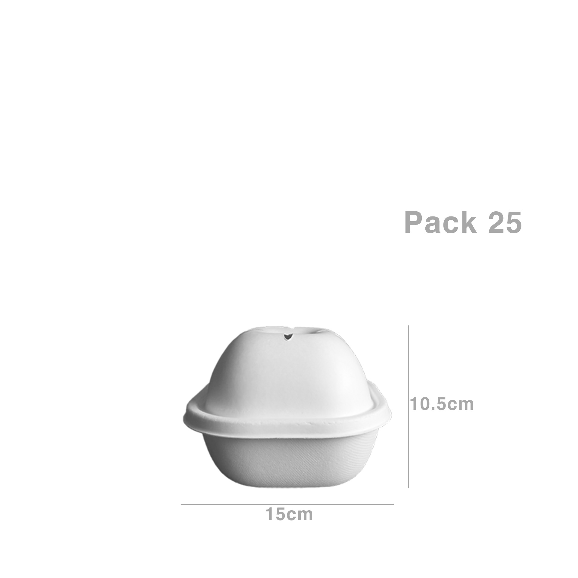 Caixa Hambúrger Eko 650ML 15X15X10.5CM Pack 25