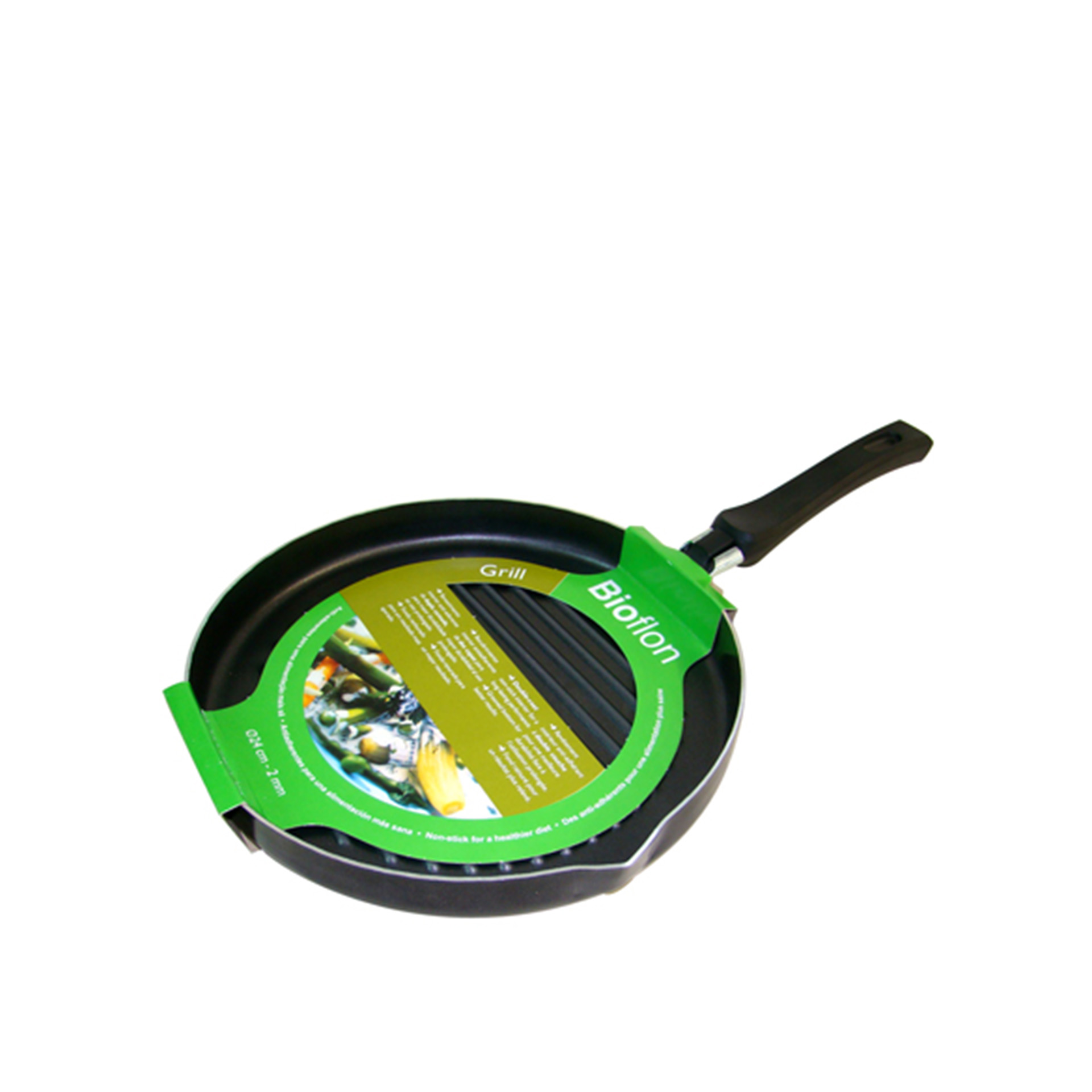 Grelhador Redondo Preto 24cm