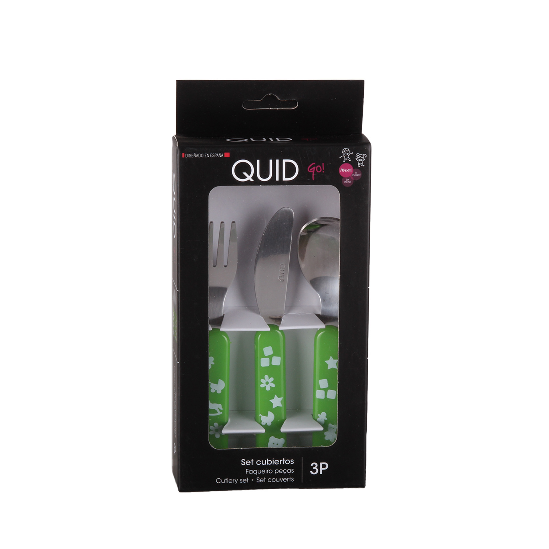 Faqueiro Talheres Infantis Quid Azul 21X10X3cm