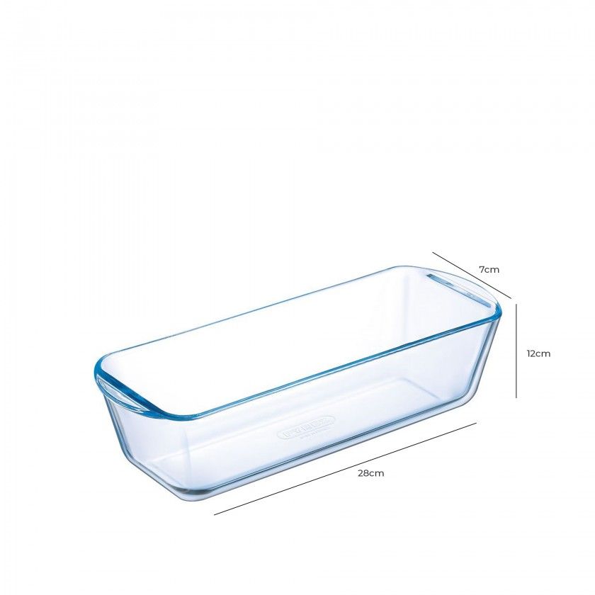 Forma Bolo Vidro 28X7X12cm