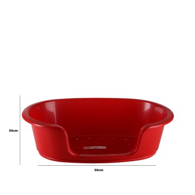 Cama Animal Plástico Vermelho 50X31X14cm