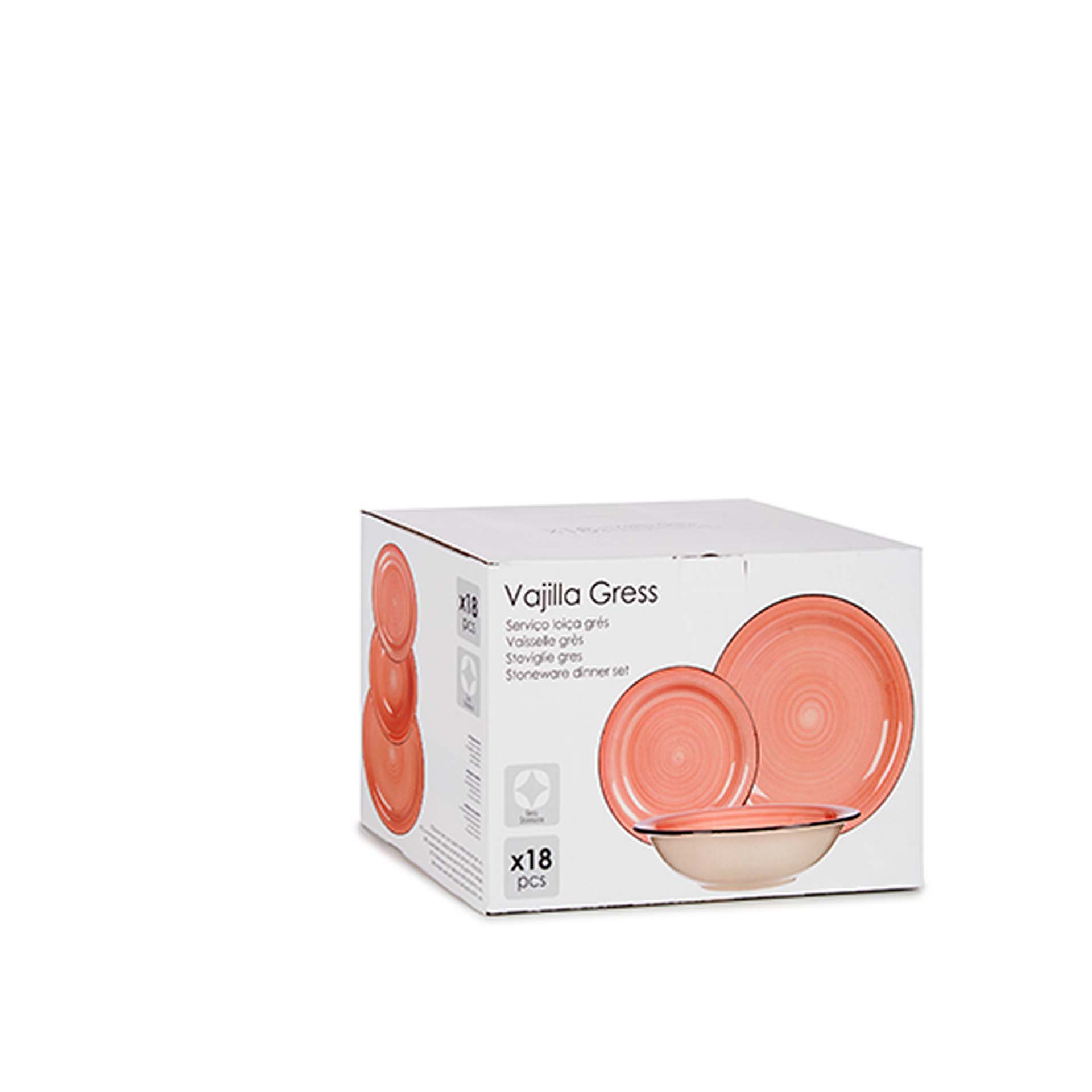 Serviço Mesa Grés Rosa 18 Peças