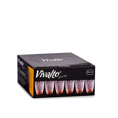 Copo Picotado Special sem Pé Ambar 30cl 8X10cm Pack 6