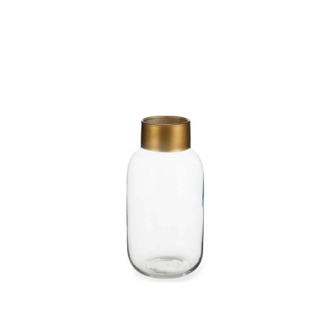 Jarra Vidro Liso Incolor / Ouro 11.5X24.3cm - Image product