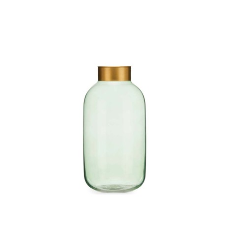 Jarra Vidro Liso Verde / Ouro 14.5X29.5cm - Image product