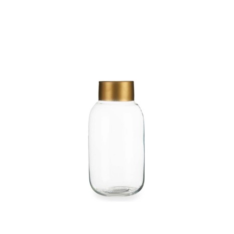 Jarra Vidro Liso Incolor / Ouro 11.5X24.3cm - Image product