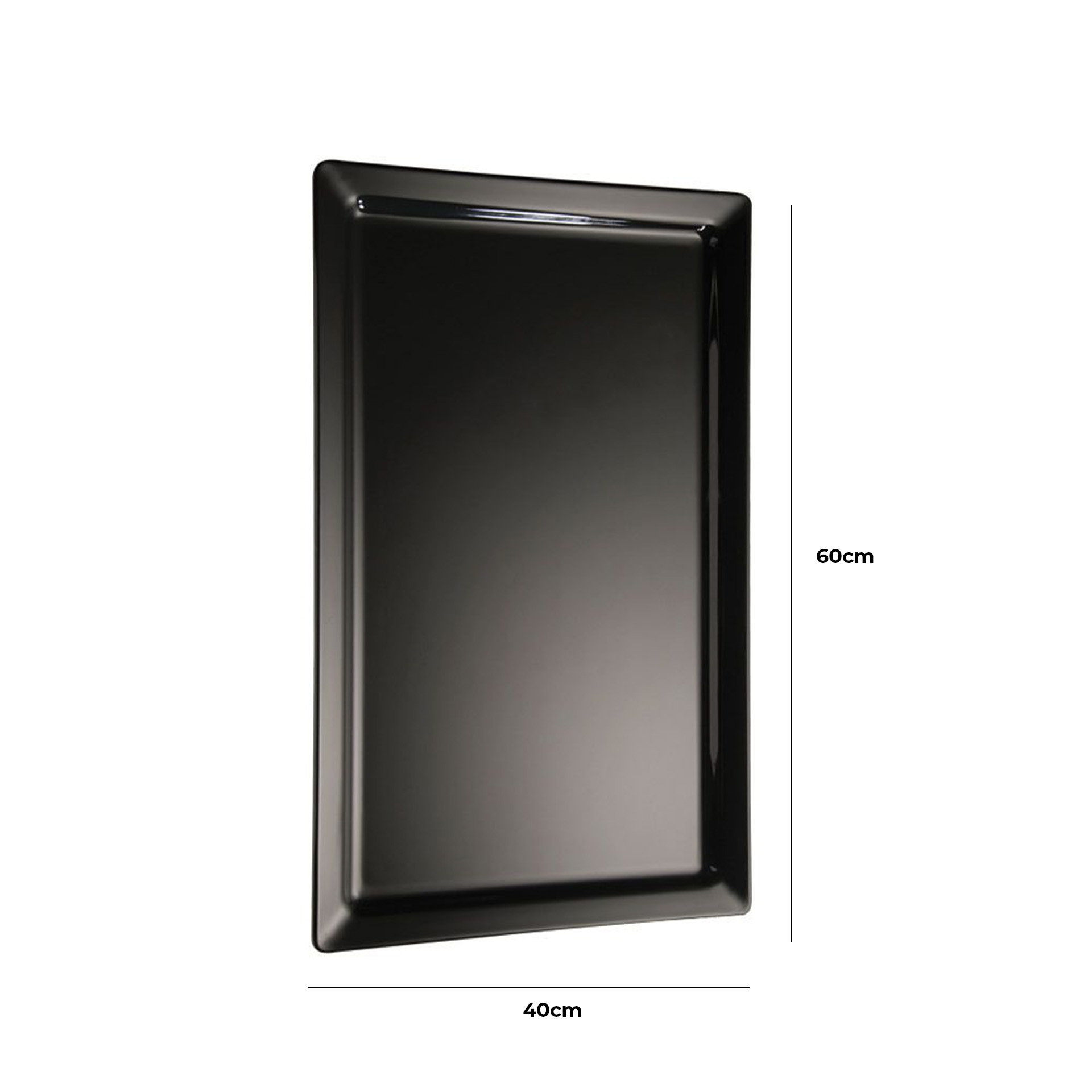 Tabuleiro Melamina Pure Aps Preto 60X40X3cm