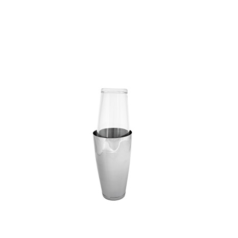 Conjunto Shaker Inox Boston 700ml + Copo Vidro 400ml - Image product