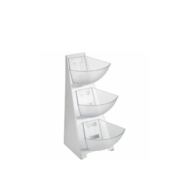 Suporte com 3 Bandejas Inox 19X24X41cm