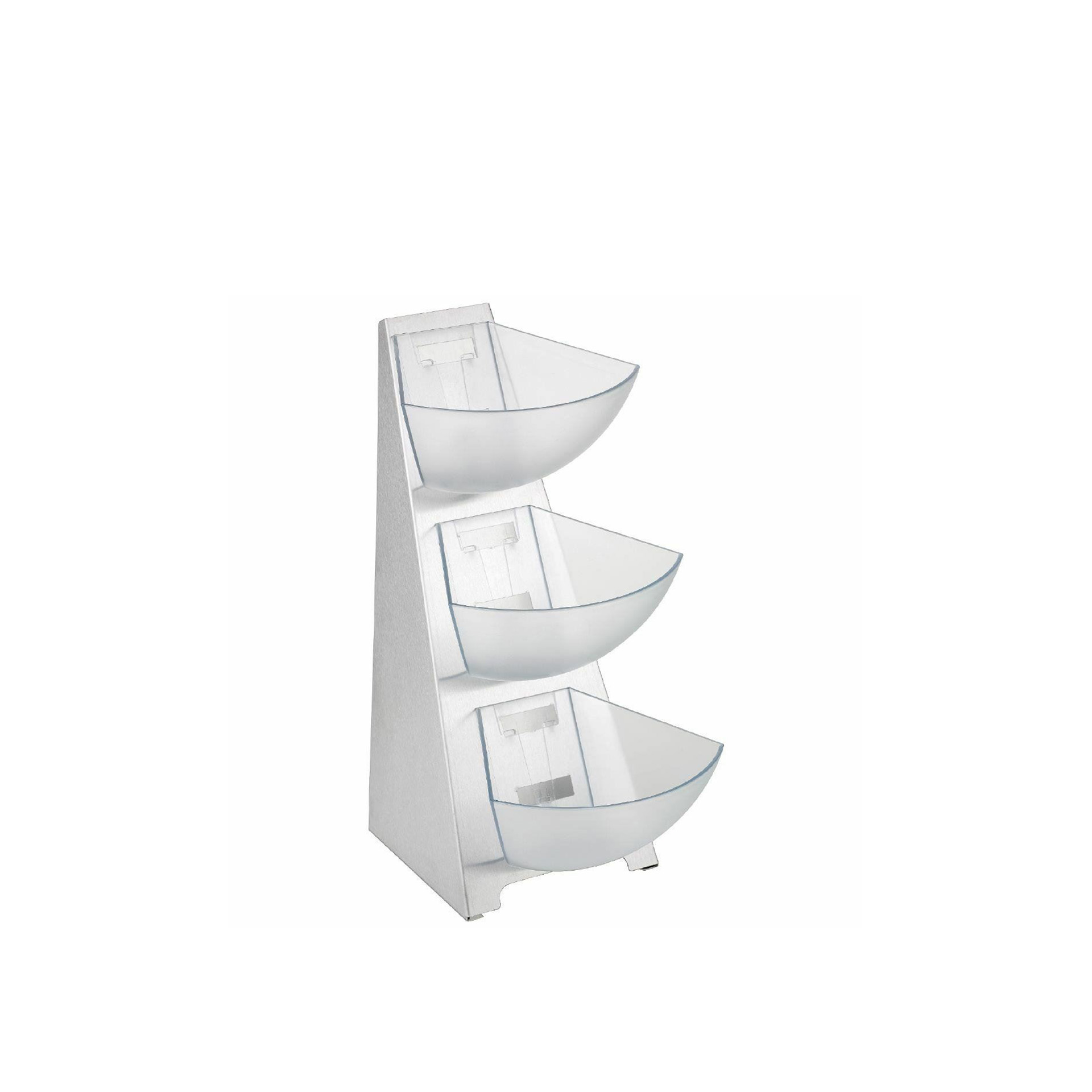 Suporte com 3 Bandejas Inox 19X24X41cm