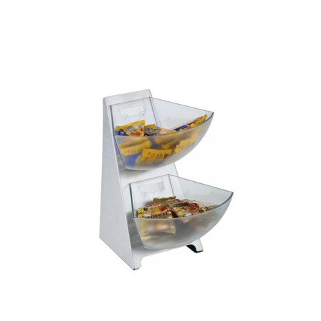 Suporte com 2 Bandejas Inox 19X24X28cm - Image product