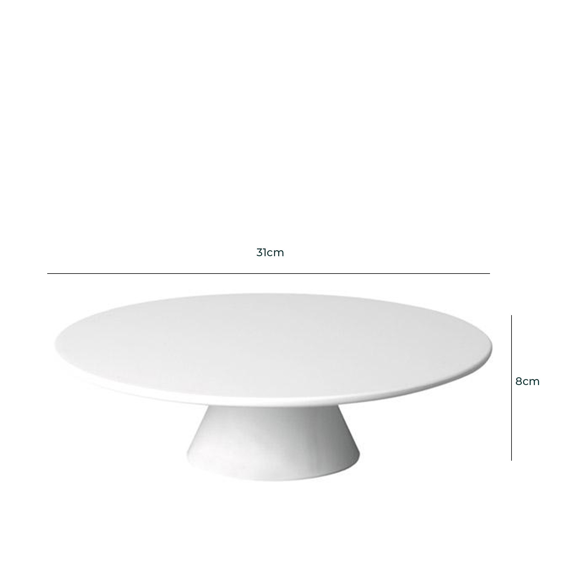 Prato Bolo com Pé Melamina 31X8cm