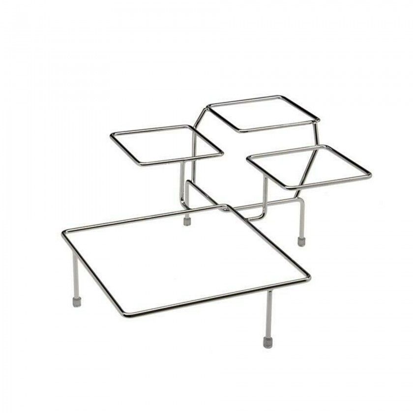Suporte Buffet Inox 4 Divises 39X39X17cm